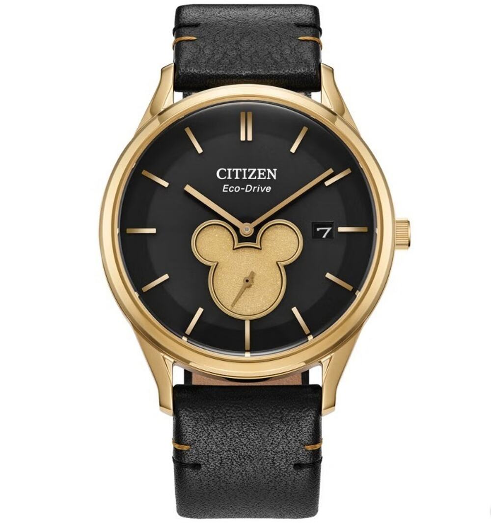 Citizen BV1132-16W Disney Mickey Mouse Unisex Black Dial Leather EcoDrive Watch